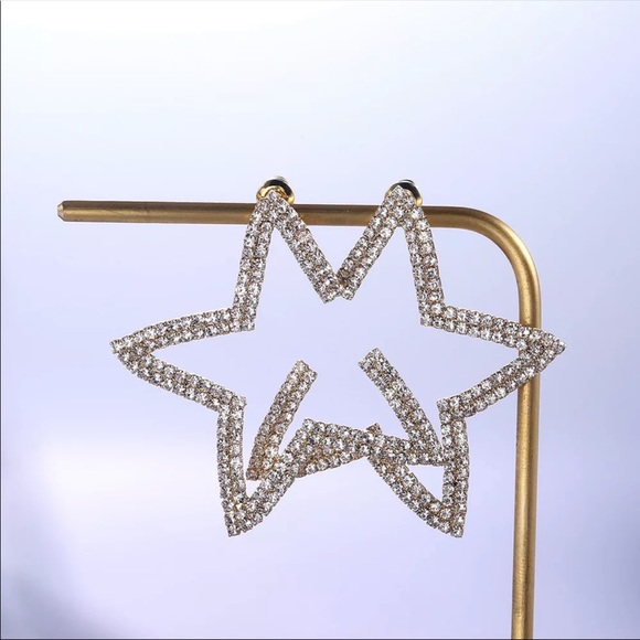 *NEW*Gorgeous Sparkly Star Women Diamond Earrings - Picture 4 of 6